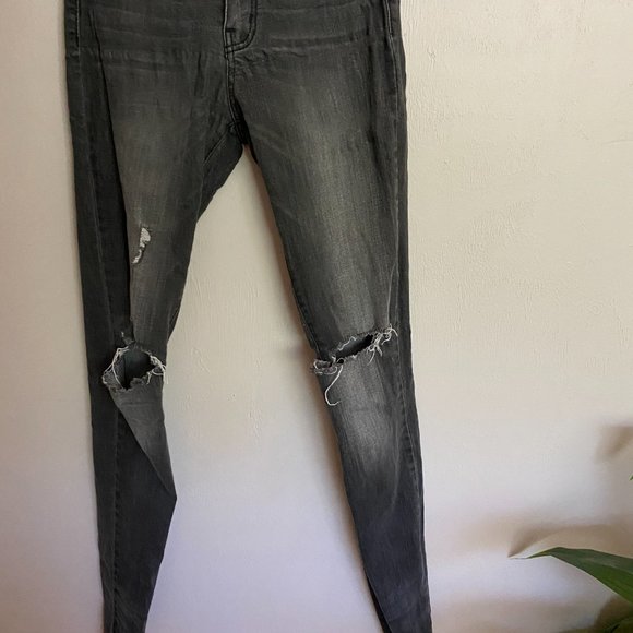 Flying Monkey Ripped Black Skinny Jeans - Picture 3 of 4